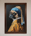 The Pug With The Pearl Earring Framed Print - Hi Society