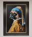 The Pug With The Pearl Earring Framed Print - Hi Society
