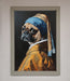 The Pug With The Pearl Earring Framed Print - Hi Society