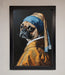 The Pug With The Pearl Earring Framed Print - Hi Society