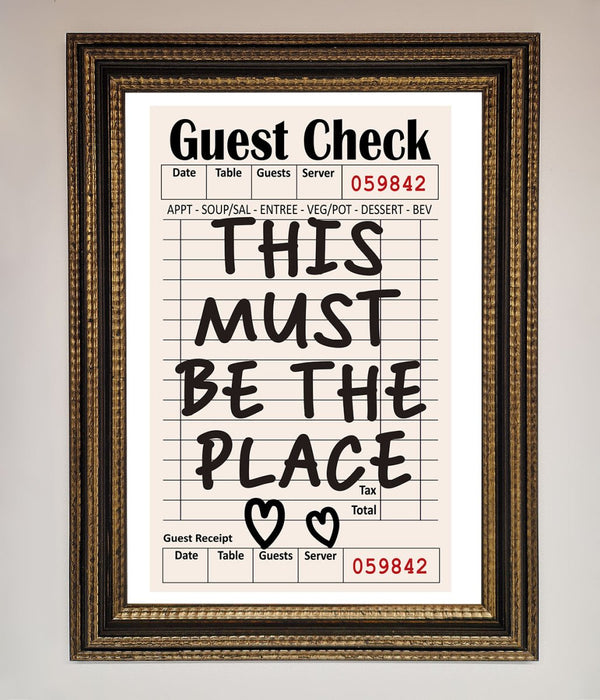 This Must Be The Place Beige Framed Wall Art - Hi Society