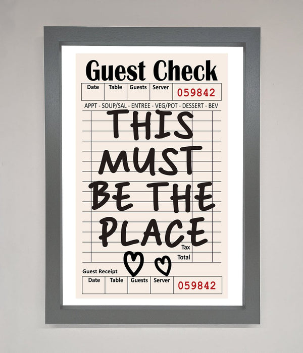 This Must Be The Place Beige Framed Wall Art - Hi Society