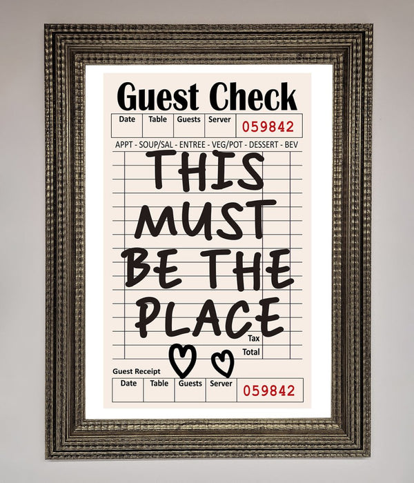 This Must Be The Place Beige Framed Wall Art - Hi Society