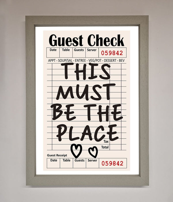 This Must Be The Place Beige Framed Wall Art - Hi Society