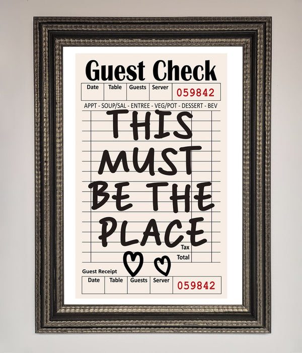 This Must Be The Place Beige Framed Wall Art - Hi Society
