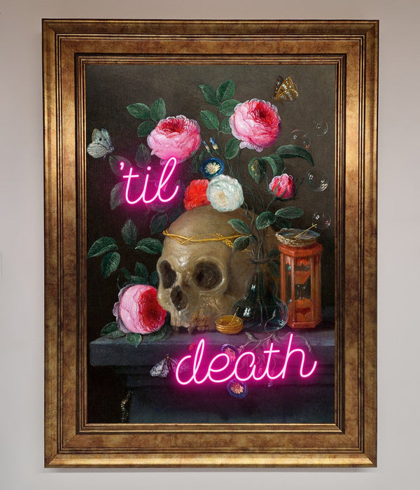 Til Death Skull Framed Wall Art - Hi Society