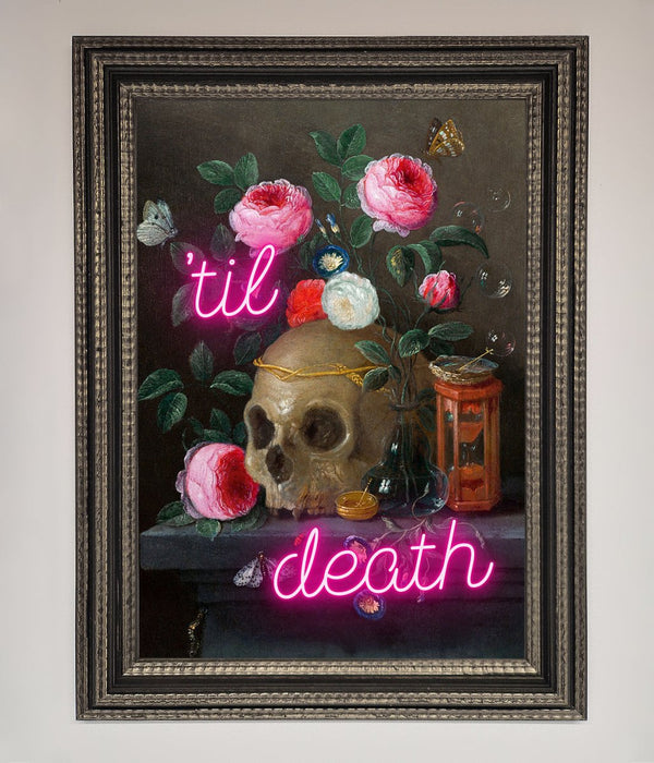 Til Death Skull Framed Wall Art - Hi Society