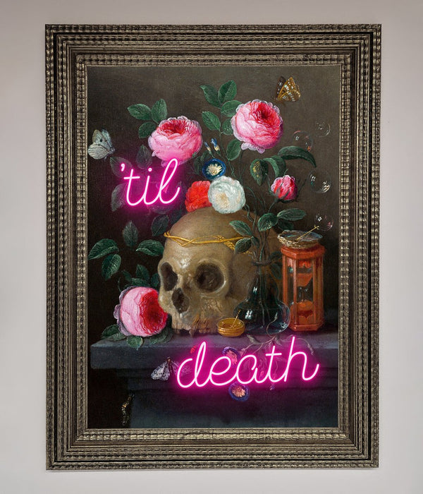 Til Death Skull Framed Wall Art - Hi Society
