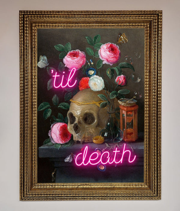 Til Death Skull Framed Wall Art - Hi Society
