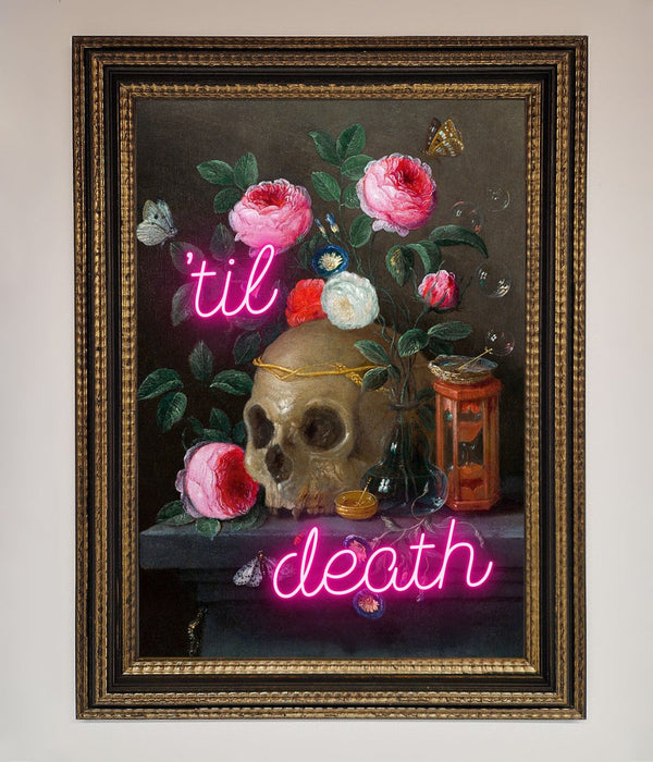 Til Death Skull Framed Wall Art - Hi Society