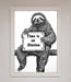 Time Is An Illusion Sloth Black Framed Poster - Hi Society