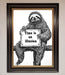 Time Is An Illusion Sloth Black Framed Poster - Hi Society