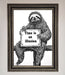 Time Is An Illusion Sloth Black Framed Poster - Hi Society