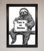 Time Is An Illusion Sloth Black Framed Poster - Hi Society