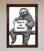 Time Is An Illusion Sloth Black Framed Poster - Hi Society