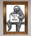 Time Is An Illusion Sloth Black Framed Poster - Hi Society