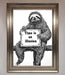 Time Is An Illusion Sloth Black Framed Poster - Hi Society