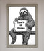 Time Is An Illusion Sloth Black Framed Poster - Hi Society