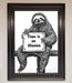 Time Is An Illusion Sloth Black Framed Poster - Hi Society