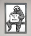 Time Is An Illusion Sloth Black Framed Poster - Hi Society
