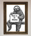 Time Is An Illusion Sloth Black Framed Poster - Hi Society