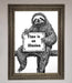 Time Is An Illusion Sloth Black Framed Poster - Hi Society
