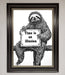 Time Is An Illusion Sloth Black Framed Poster - Hi Society