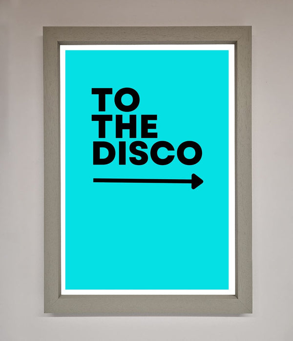 To The Disco Blue Framed Poster - Hi Society