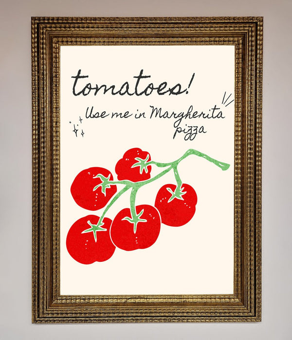 Tomatoes For Pizza Framed Poster - Hi Society