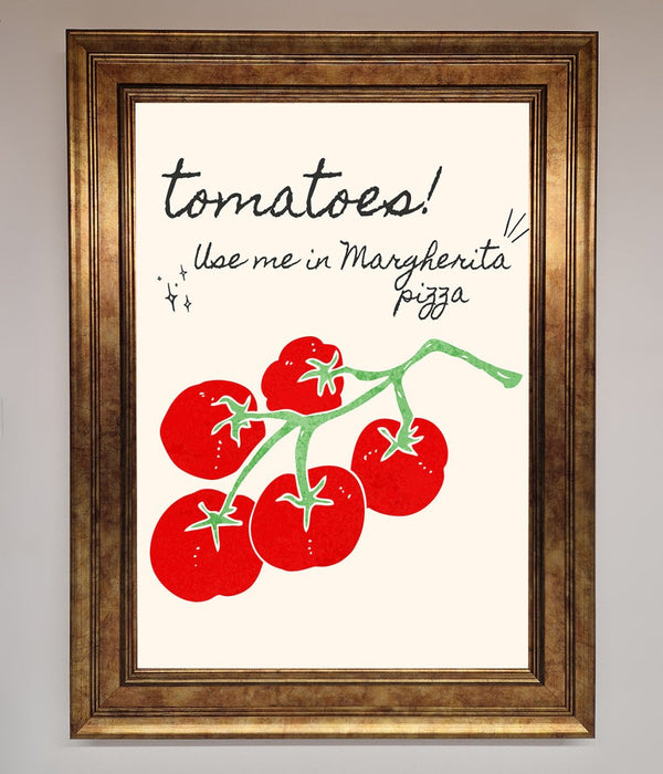 Tomatoes For Pizza Framed Poster - Hi Society