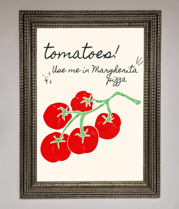 Tomatoes For Pizza Framed Poster - Hi Society