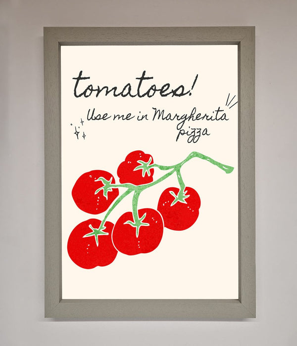 Tomatoes For Pizza Framed Poster - Hi Society