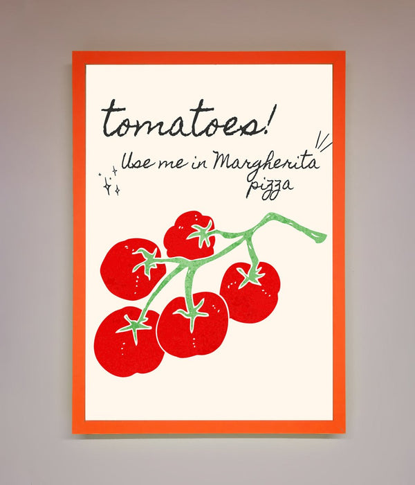 Tomatoes For Pizza Framed Poster - Hi Society