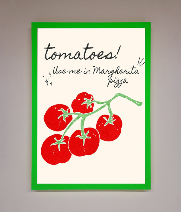 Tomatoes For Pizza Framed Poster - Hi Society