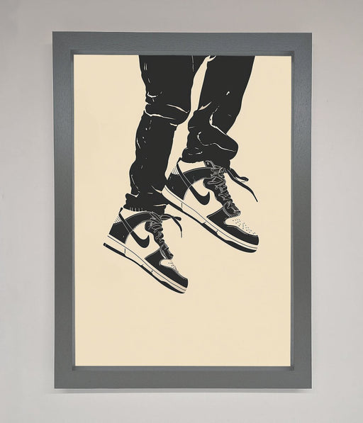 Trainers Bouncing Framed Wall Art - Hi Society