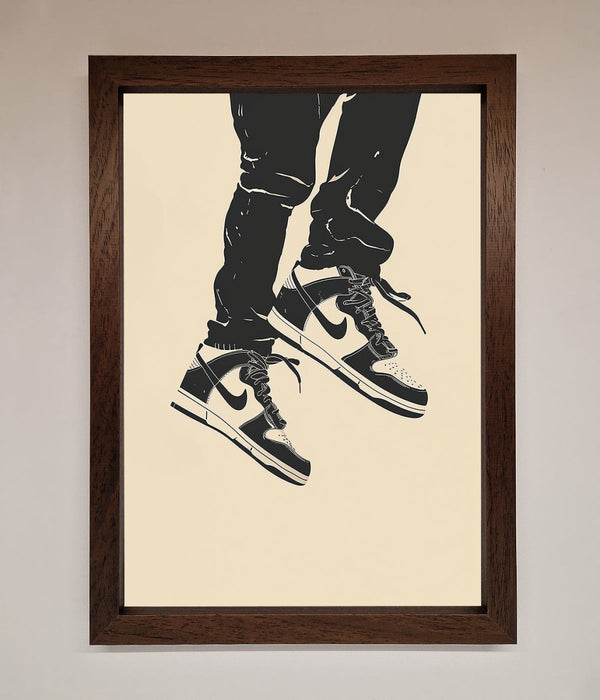 Trainers Bouncing Framed Wall Art - Hi Society