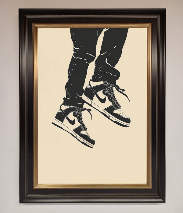 Trainers Bouncing Framed Wall Art - Hi Society