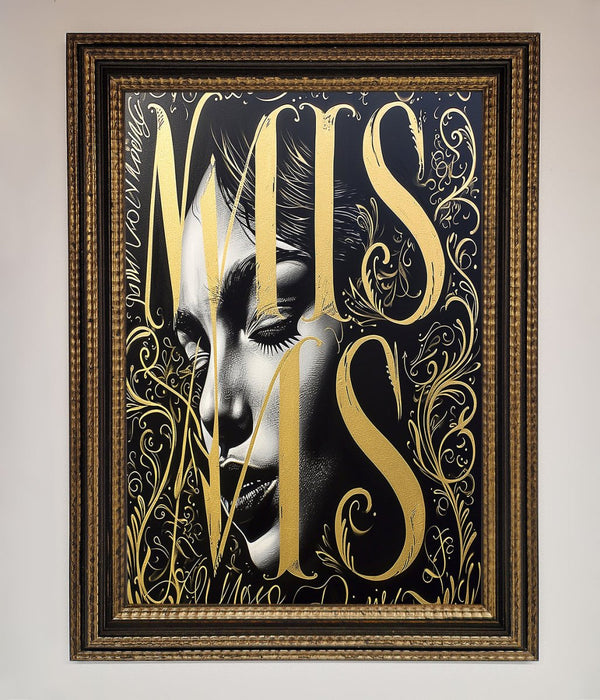 Typography Queen Framed Poster - Hi Society