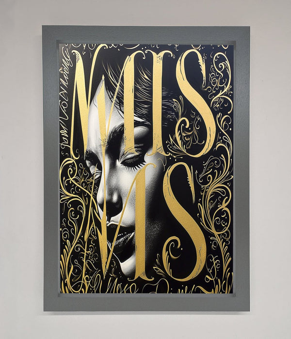 Typography Queen Framed Poster - Hi Society