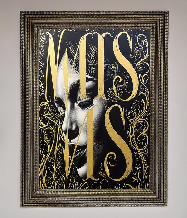 Typography Queen Framed Poster - Hi Society