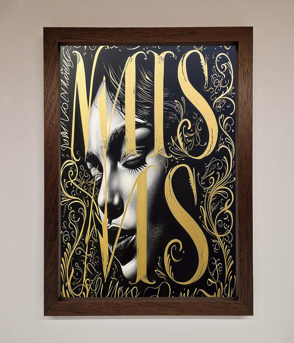 Typography Queen Framed Poster - Hi Society