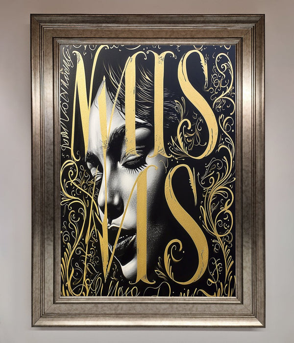 Typography Queen Framed Poster - Hi Society