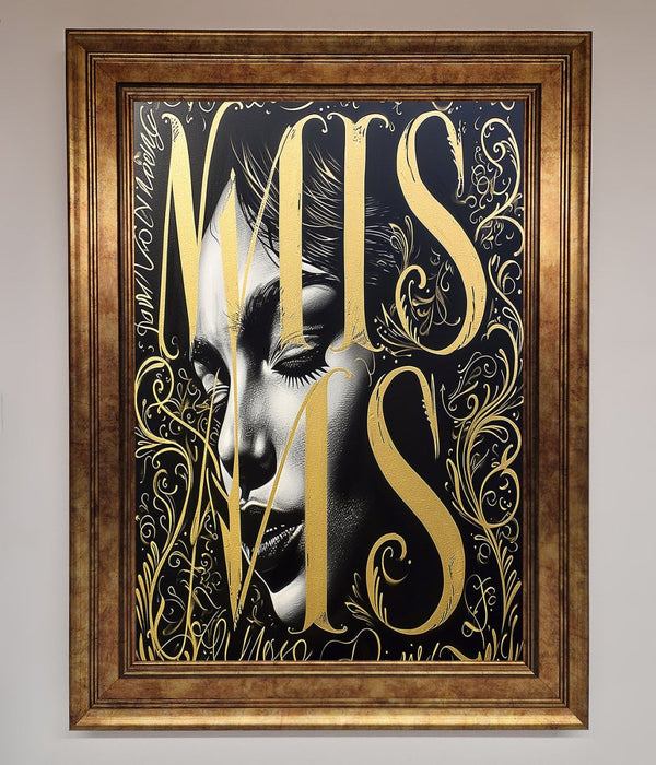 Typography Queen Framed Poster - Hi Society