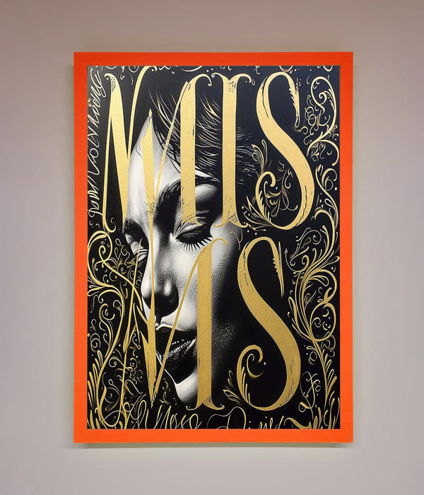 Typography Queen Framed Poster - Hi Society