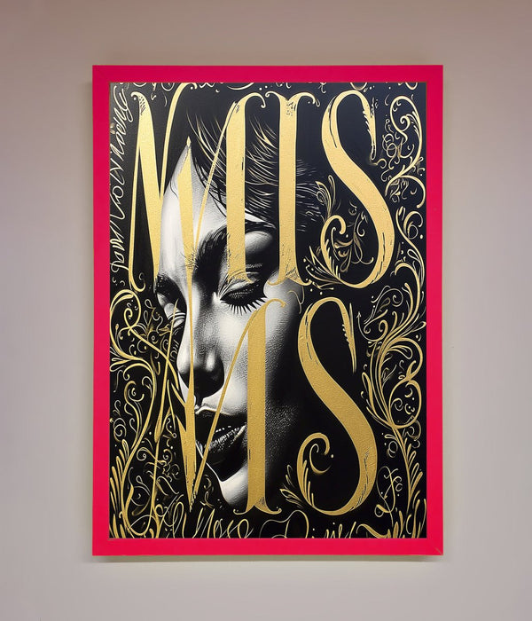 Typography Queen Framed Poster - Hi Society