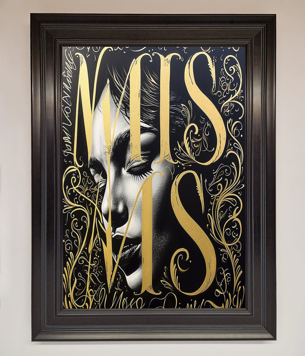 Typography Queen Framed Poster - Hi Society