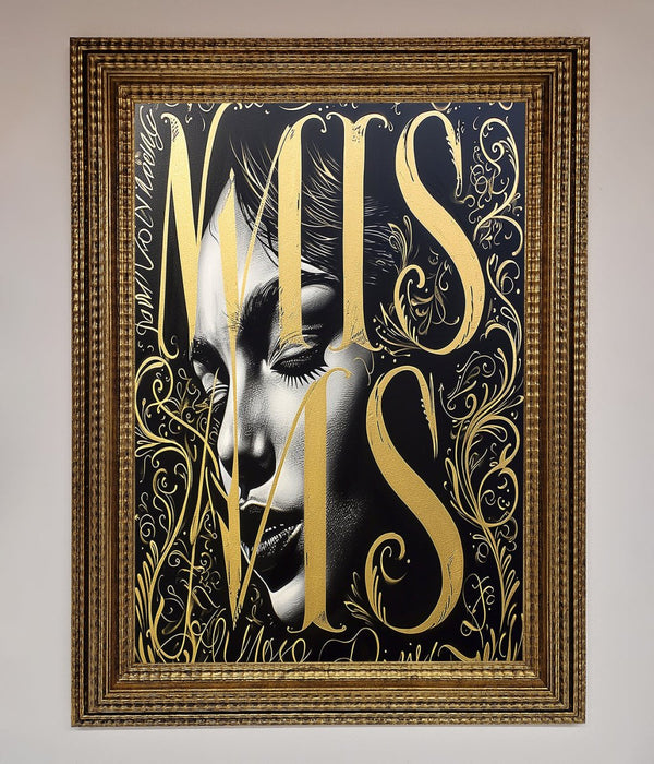 Typography Queen Framed Poster - Hi Society