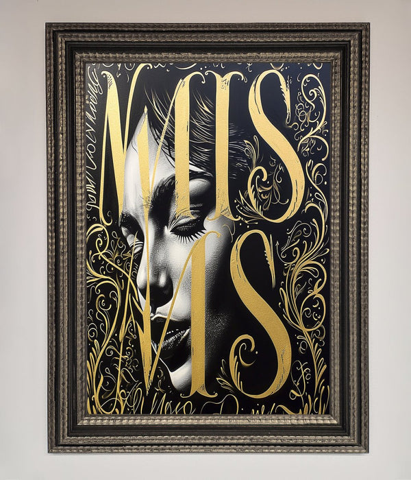 Typography Queen Framed Poster - Hi Society