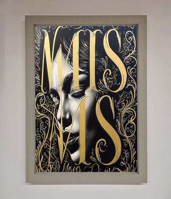 Typography Queen Framed Poster - Hi Society