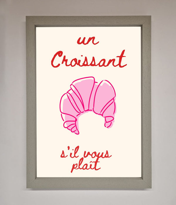Un Croissant Framed Wall Art - Hi Society